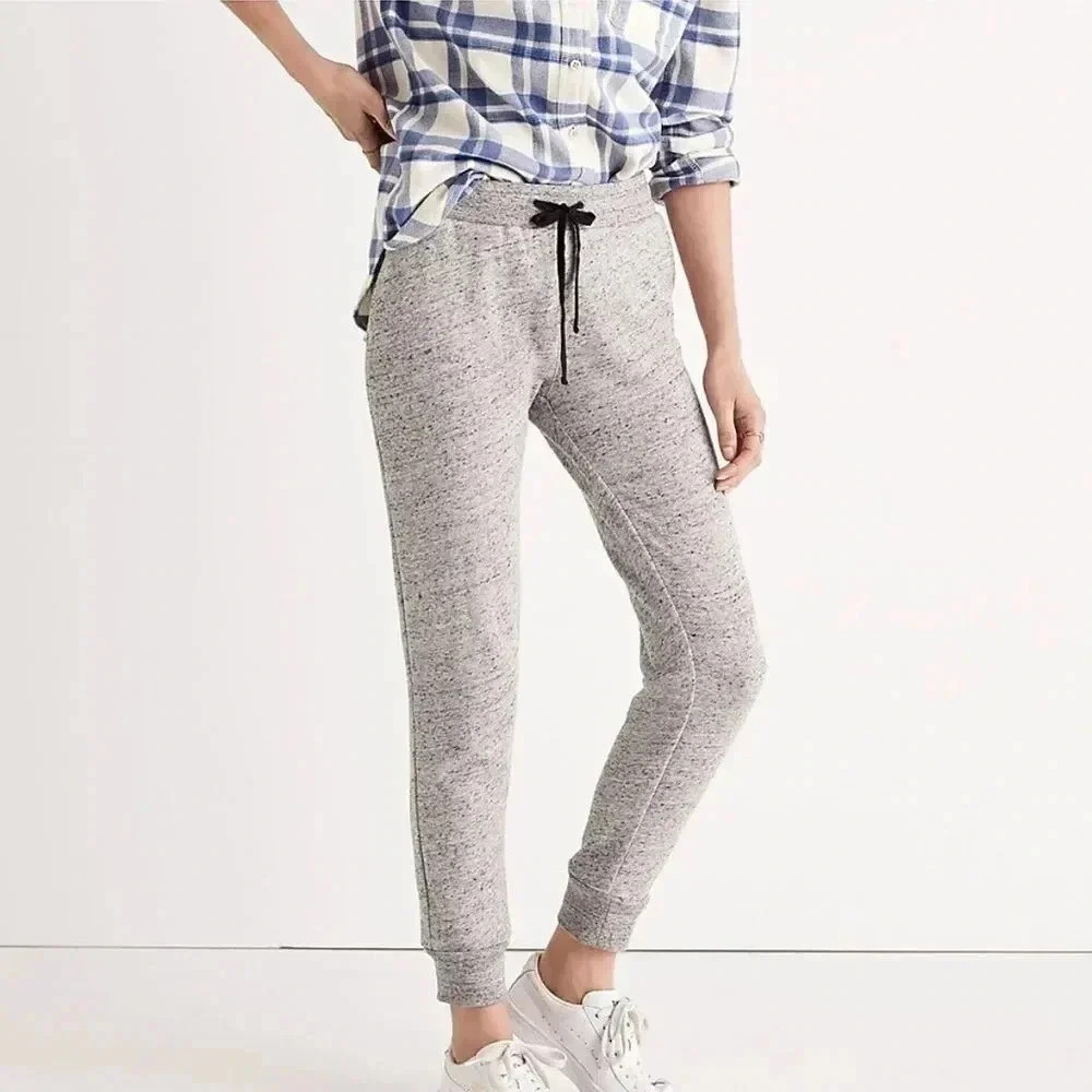 Madewell Heathered Offline Slim Sweatpants XXS Gray F4470 100% Cotton Pockets